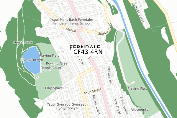 CF43 4RN map - large scale - OS Open Zoomstack (Ordnance Survey)