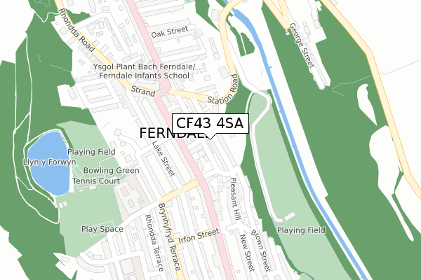 CF43 4SA map - large scale - OS Open Zoomstack (Ordnance Survey)