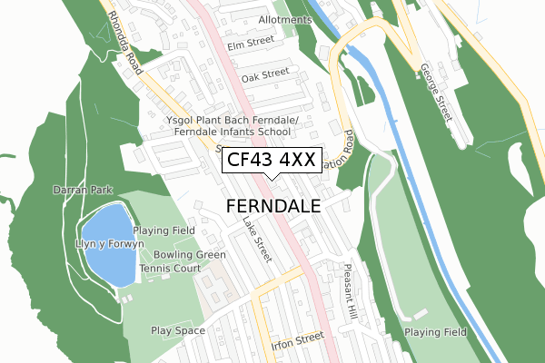 CF43 4XX map - large scale - OS Open Zoomstack (Ordnance Survey)