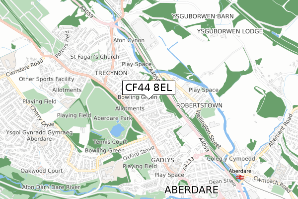 CF44 8EL map - small scale - OS Open Zoomstack (Ordnance Survey)