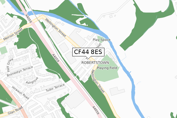 CF44 8ES map - large scale - OS Open Zoomstack (Ordnance Survey)