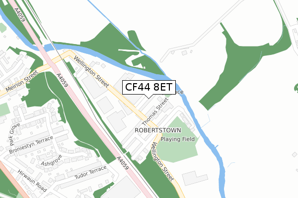 CF44 8ET map - large scale - OS Open Zoomstack (Ordnance Survey)