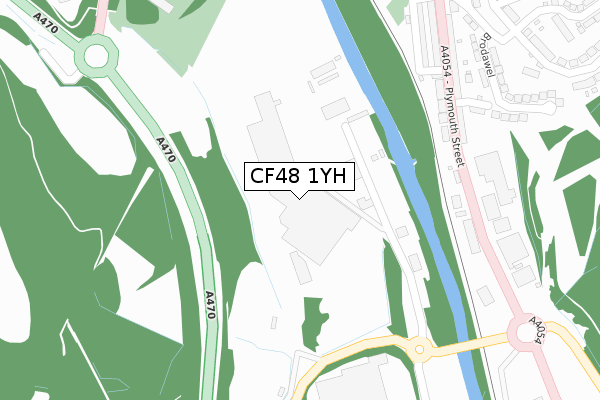 CF48 1YH map - large scale - OS Open Zoomstack (Ordnance Survey)