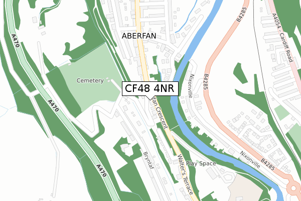 CF48 4NR map - large scale - OS Open Zoomstack (Ordnance Survey)