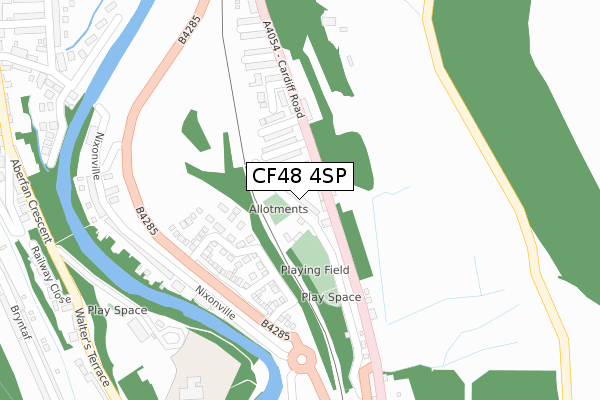 CF48 4SP map - large scale - OS Open Zoomstack (Ordnance Survey)