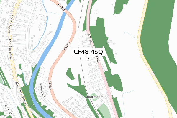 CF48 4SQ map - large scale - OS Open Zoomstack (Ordnance Survey)