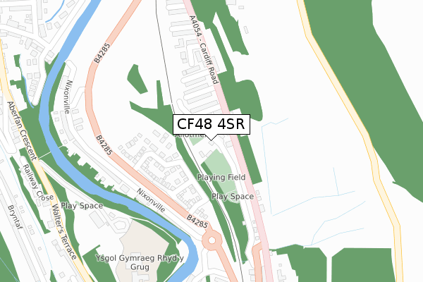 CF48 4SR map - large scale - OS Open Zoomstack (Ordnance Survey)