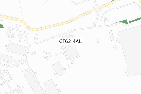 CF62 4AL map - large scale - OS Open Zoomstack (Ordnance Survey)