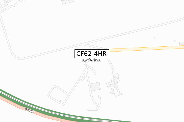 CF62 4HR map - large scale - OS Open Zoomstack (Ordnance Survey)