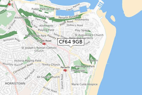 CF64 9GB map - small scale - OS Open Zoomstack (Ordnance Survey)