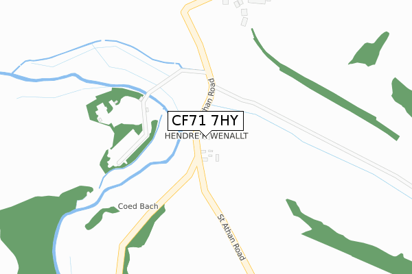 CF71 7HY map - large scale - OS Open Zoomstack (Ordnance Survey)