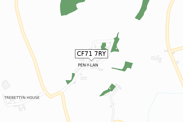 CF71 7RY map - large scale - OS Open Zoomstack (Ordnance Survey)