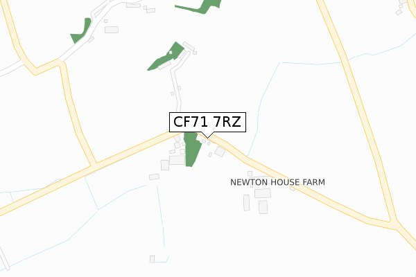 CF71 7RZ map - large scale - OS Open Zoomstack (Ordnance Survey)