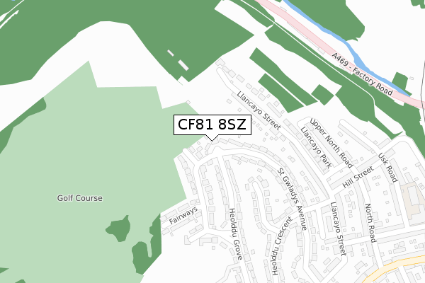 CF81 8SZ map - large scale - OS Open Zoomstack (Ordnance Survey)