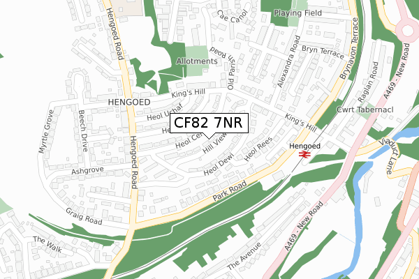 CF82 7NR map - large scale - OS Open Zoomstack (Ordnance Survey)