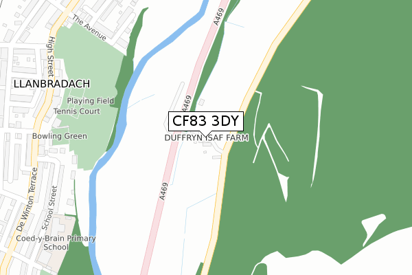 CF83 3DY map - large scale - OS Open Zoomstack (Ordnance Survey)