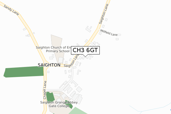 CH3 6GT map - large scale - OS Open Zoomstack (Ordnance Survey)