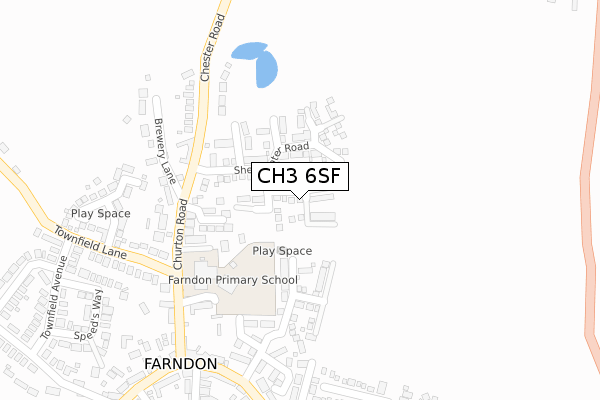 CH3 6SF map - large scale - OS Open Zoomstack (Ordnance Survey)