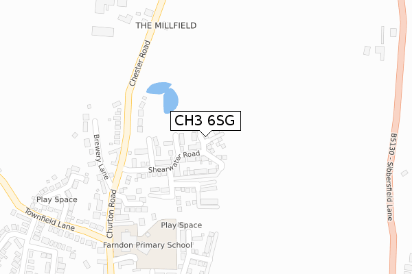 CH3 6SG map - large scale - OS Open Zoomstack (Ordnance Survey)