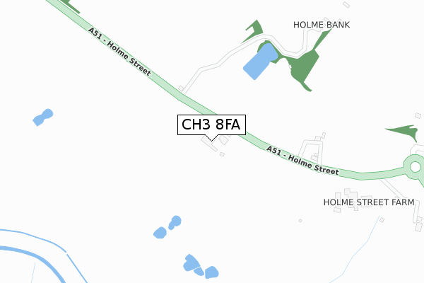 CH3 8FA map - large scale - OS Open Zoomstack (Ordnance Survey)