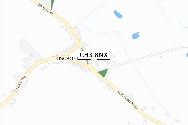 CH3 8NX map - large scale - OS Open Zoomstack (Ordnance Survey)