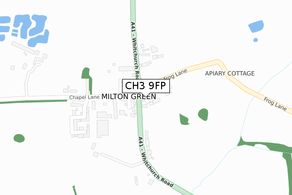 CH3 9FP map - large scale - OS Open Zoomstack (Ordnance Survey)