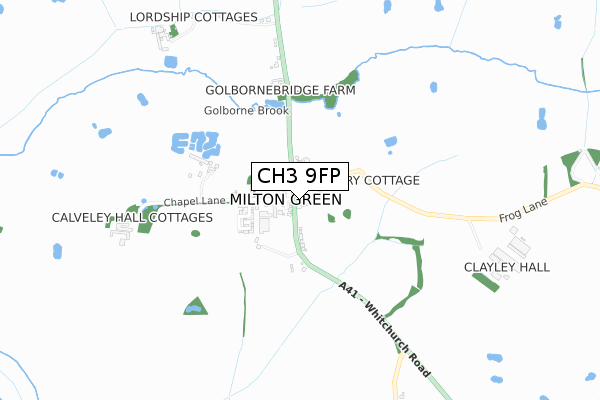 CH3 9FP map - small scale - OS Open Zoomstack (Ordnance Survey)