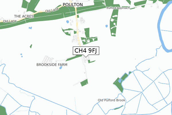 CH4 9FJ map - small scale - OS Open Zoomstack (Ordnance Survey)