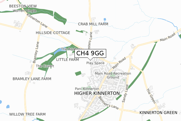 CH4 9GG map - small scale - OS Open Zoomstack (Ordnance Survey)