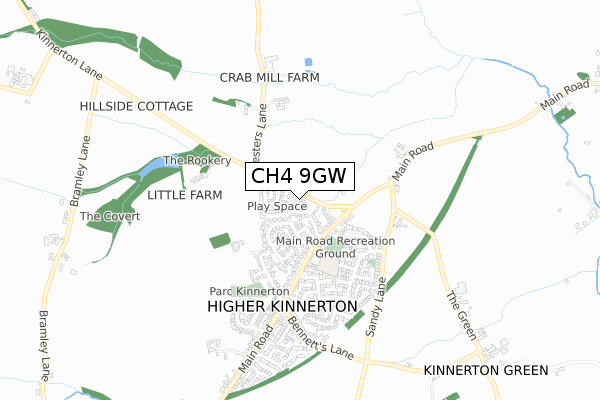 CH4 9GW map - small scale - OS Open Zoomstack (Ordnance Survey)