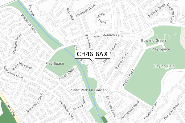 CH46 6AX map - large scale - OS Open Zoomstack (Ordnance Survey)