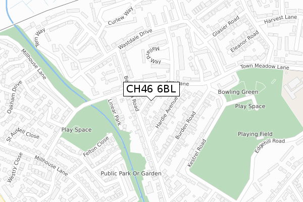 CH46 6BL map - large scale - OS Open Zoomstack (Ordnance Survey)