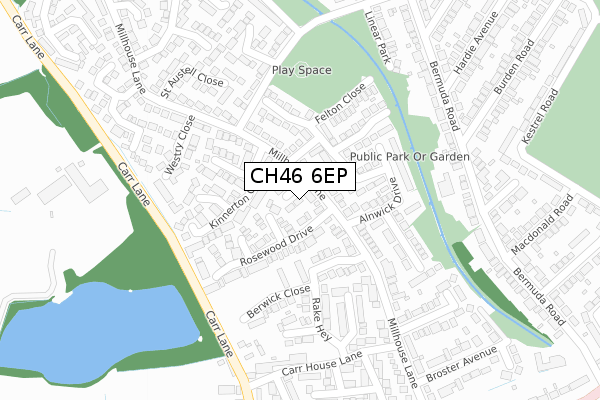 CH46 6EP map - large scale - OS Open Zoomstack (Ordnance Survey)