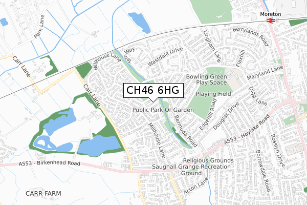 CH46 6HG map - small scale - OS Open Zoomstack (Ordnance Survey)