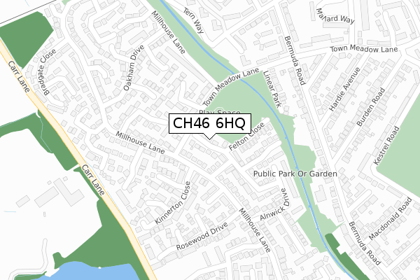 CH46 6HQ map - large scale - OS Open Zoomstack (Ordnance Survey)