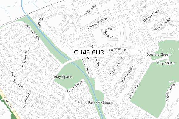 CH46 6HR map - large scale - OS Open Zoomstack (Ordnance Survey)