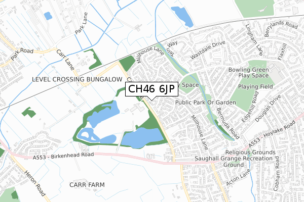 CH46 6JP map - small scale - OS Open Zoomstack (Ordnance Survey)