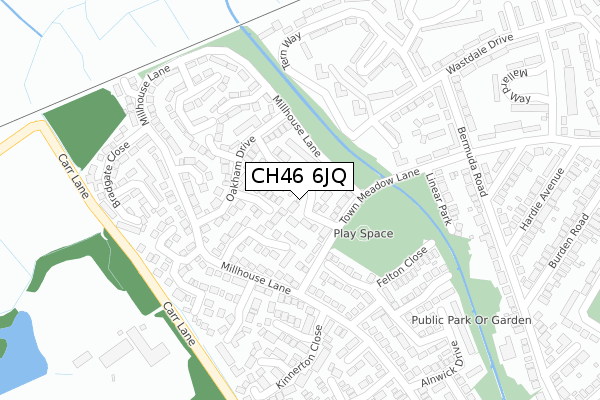 CH46 6JQ map - large scale - OS Open Zoomstack (Ordnance Survey)