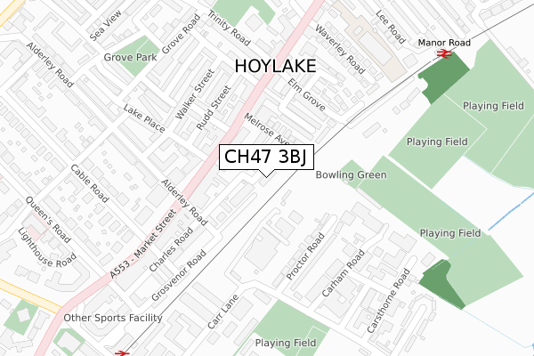 CH47 3BJ map - large scale - OS Open Zoomstack (Ordnance Survey)