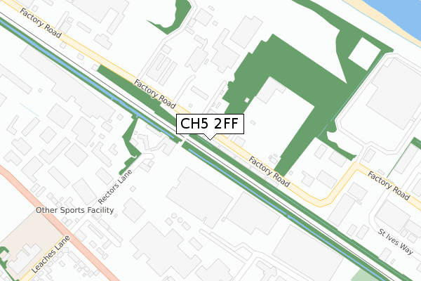 CH5 2FF map - large scale - OS Open Zoomstack (Ordnance Survey)