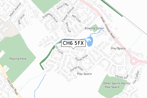 CH6 5FX map - large scale - OS Open Zoomstack (Ordnance Survey)