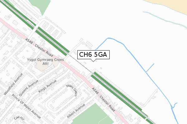 CH6 5GA map - large scale - OS Open Zoomstack (Ordnance Survey)