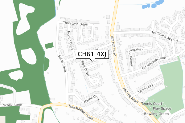 CH61 4XJ map - large scale - OS Open Zoomstack (Ordnance Survey)