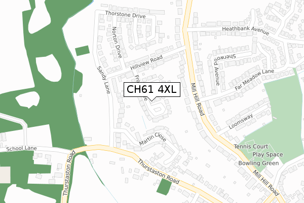 CH61 4XL map - large scale - OS Open Zoomstack (Ordnance Survey)