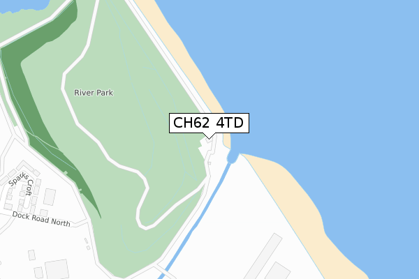 CH62 4TD map - large scale - OS Open Zoomstack (Ordnance Survey)