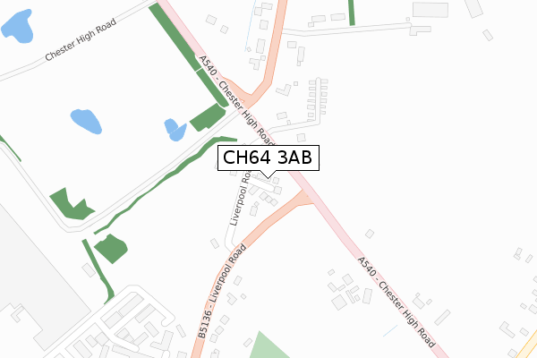 CH64 3AB map - large scale - OS Open Zoomstack (Ordnance Survey)