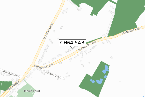 CH64 5AB map - large scale - OS Open Zoomstack (Ordnance Survey)