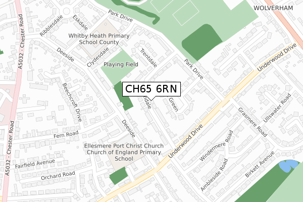 CH65 6RN map - large scale - OS Open Zoomstack (Ordnance Survey)