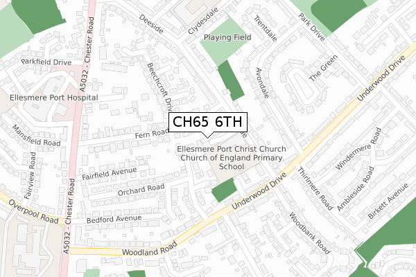 CH65 6TH map - large scale - OS Open Zoomstack (Ordnance Survey)