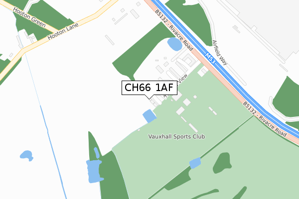 CH66 1AF map - large scale - OS Open Zoomstack (Ordnance Survey)